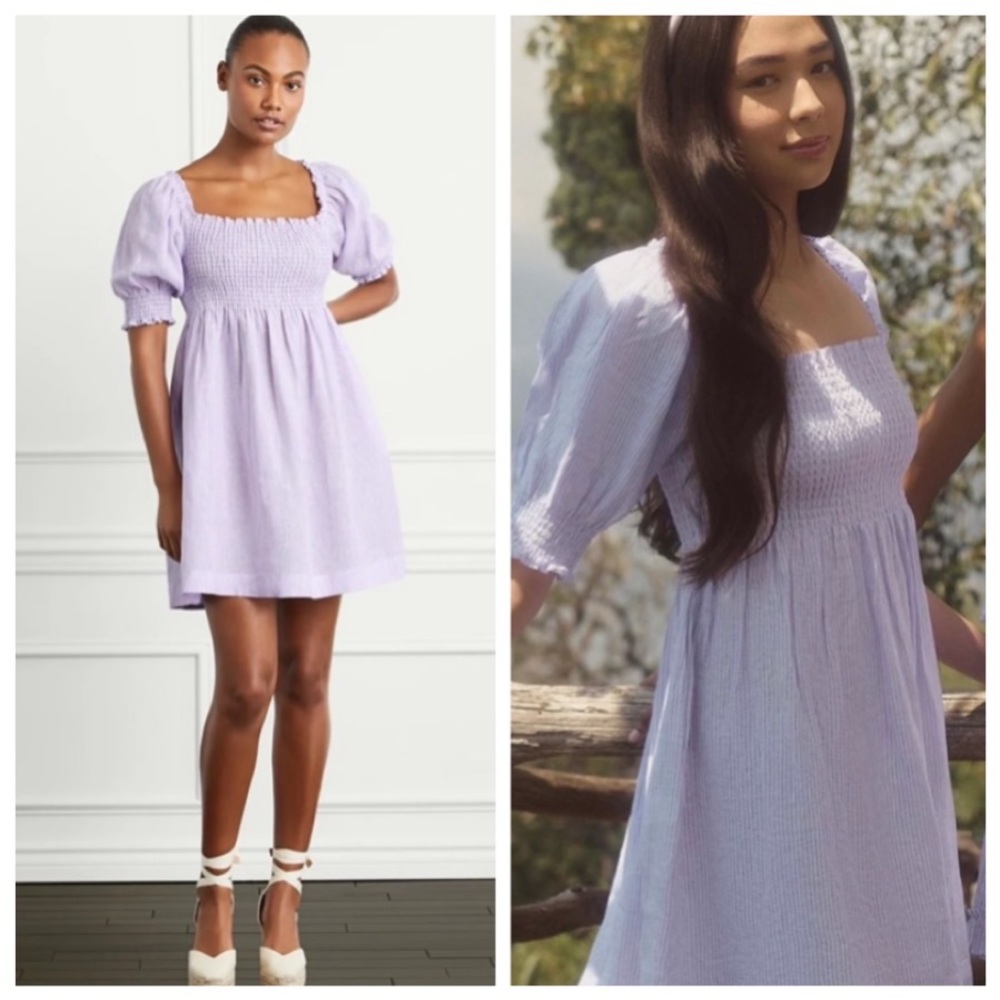 Hill House Athena Nap Dress Lilac Stripe S NWT - Picture 11 of 16